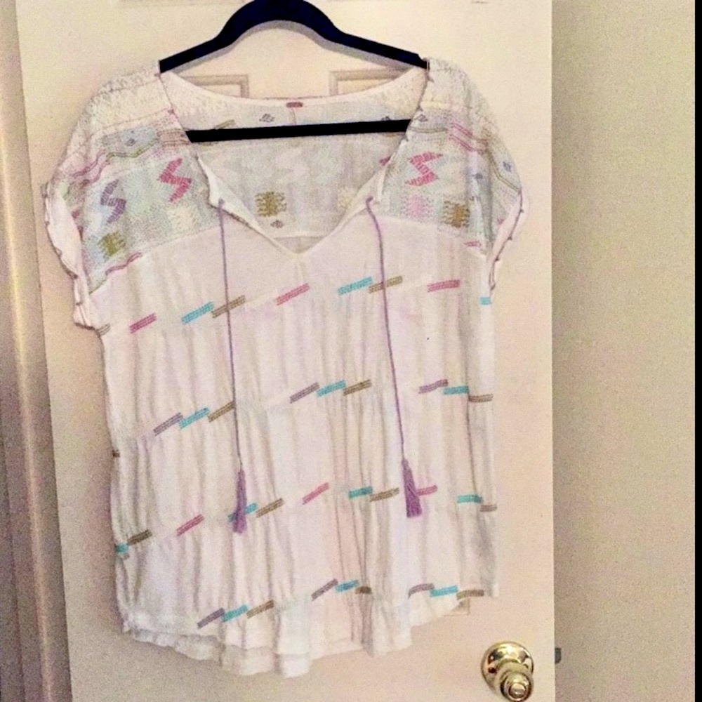 Free People Embroidered Top Size S - Picture 4 of 11